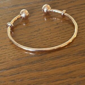 Pandora Open Bangle Bracelet Rose Gold Condition: Like New